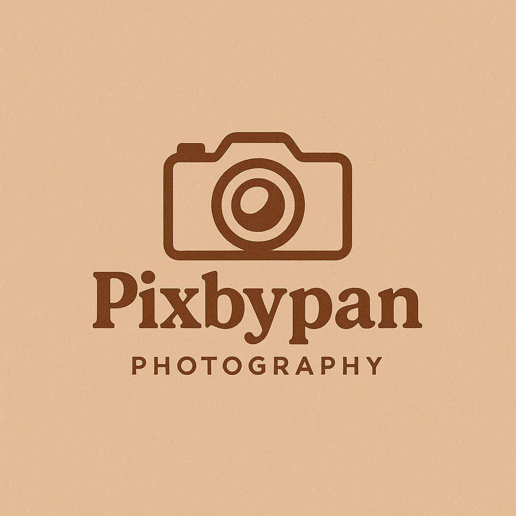 Pixbypan Camera Logo on Beige